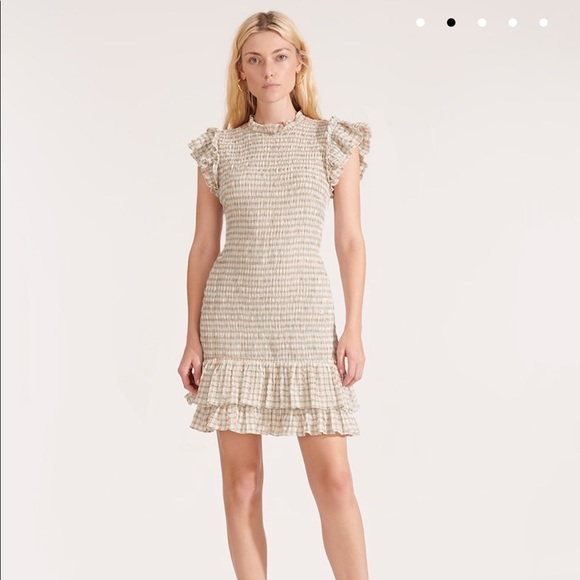 Veronica Beard Dress Smocked Ruffles Short $495 - Picture 7 of 13